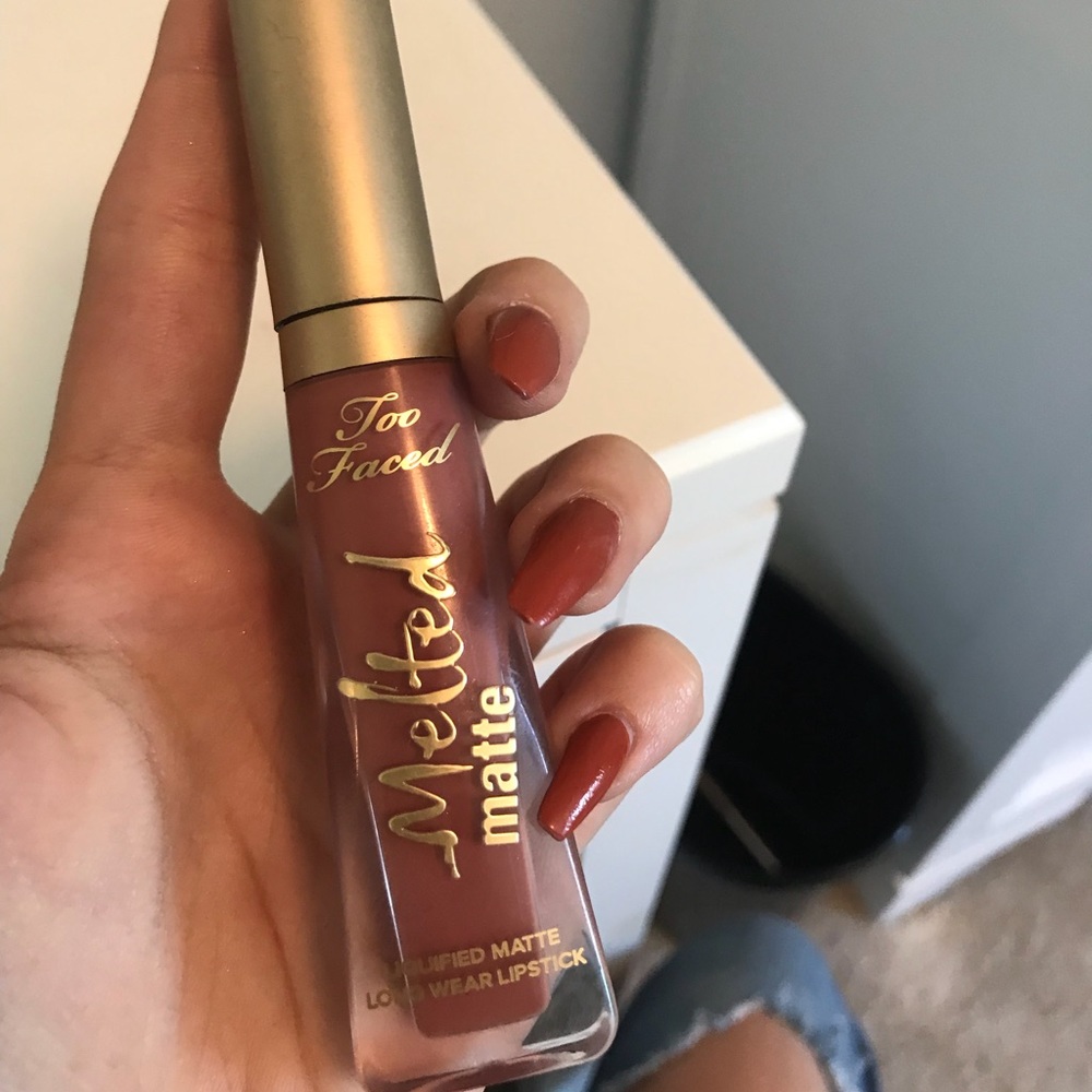 Too Faced Melted Matte Lipstick in “Sell Out”